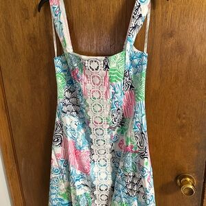 Lilly Pulitzer Multicolor Sleeveless Dress.  We w/ tags. Never worm